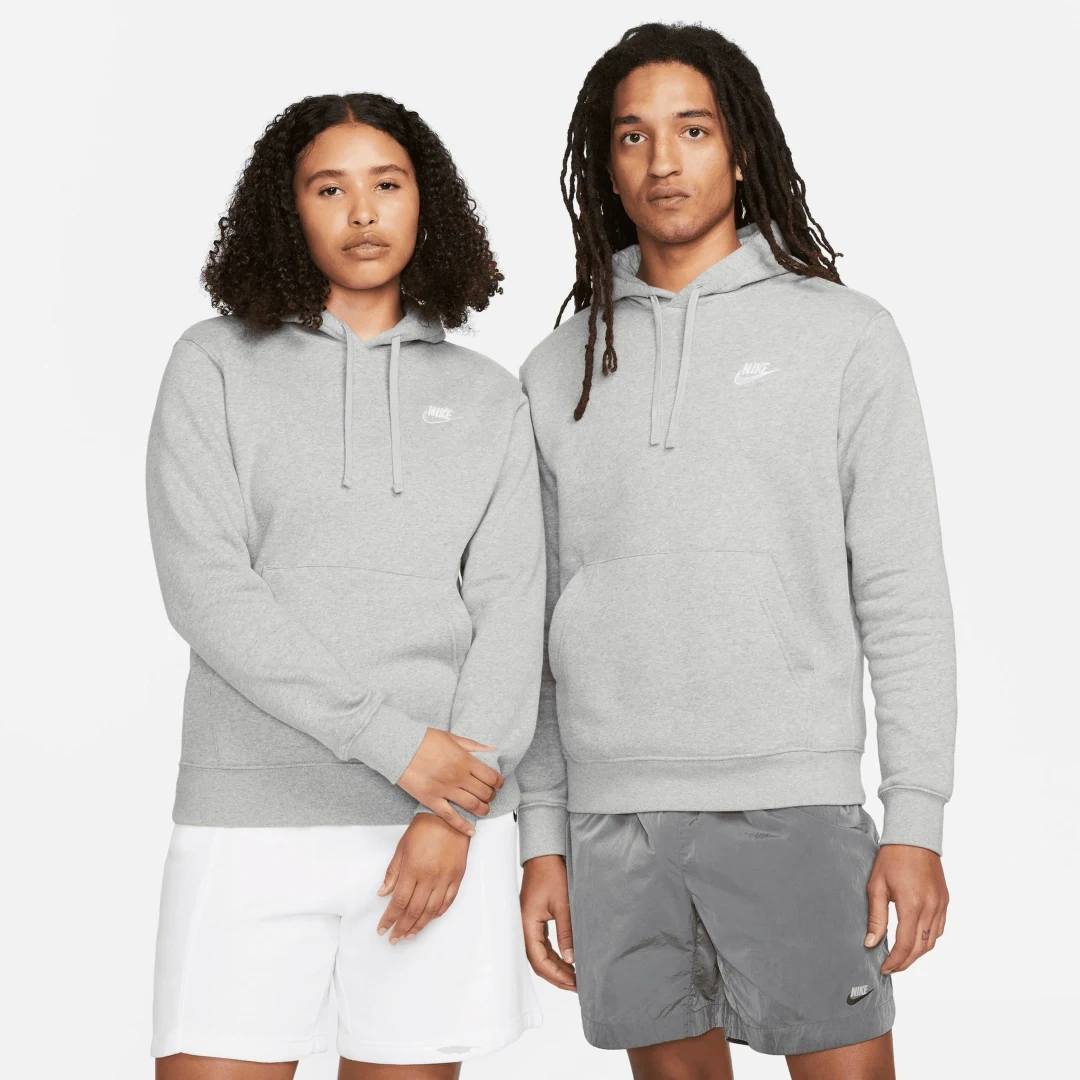 Club Fleece Kapüşonlu Sweatshirt Gri