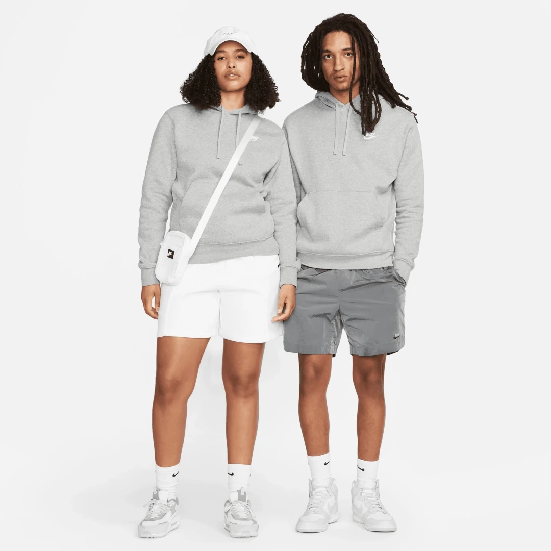 Club Fleece Kapüşonlu Sweatshirt Gri
