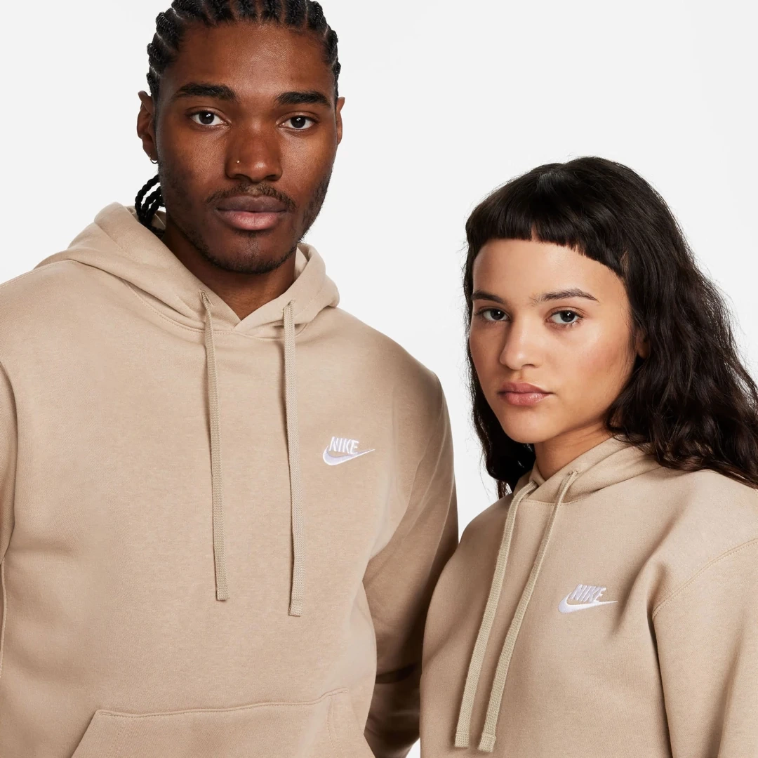 Club Fleece Kapüşonlu Sweatshirt Kahverengi