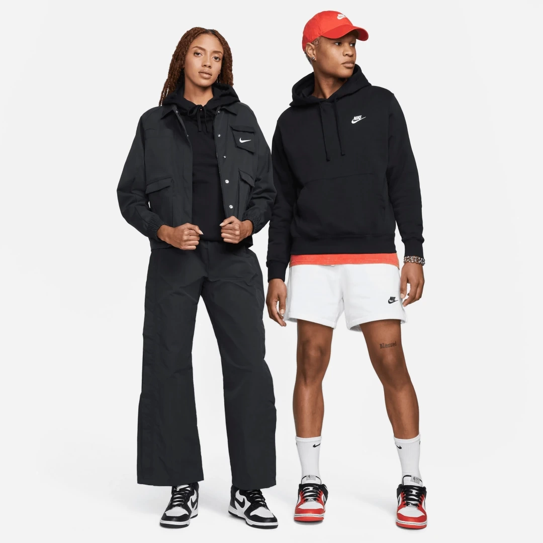 Club Fleece Kapüşonlu Sweatshirt Siyah