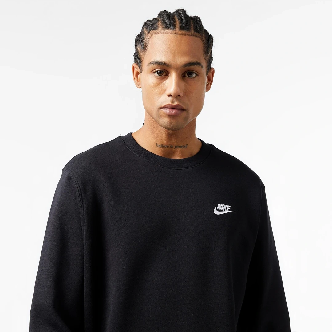 Club French Terry Sweatshirt Siyah