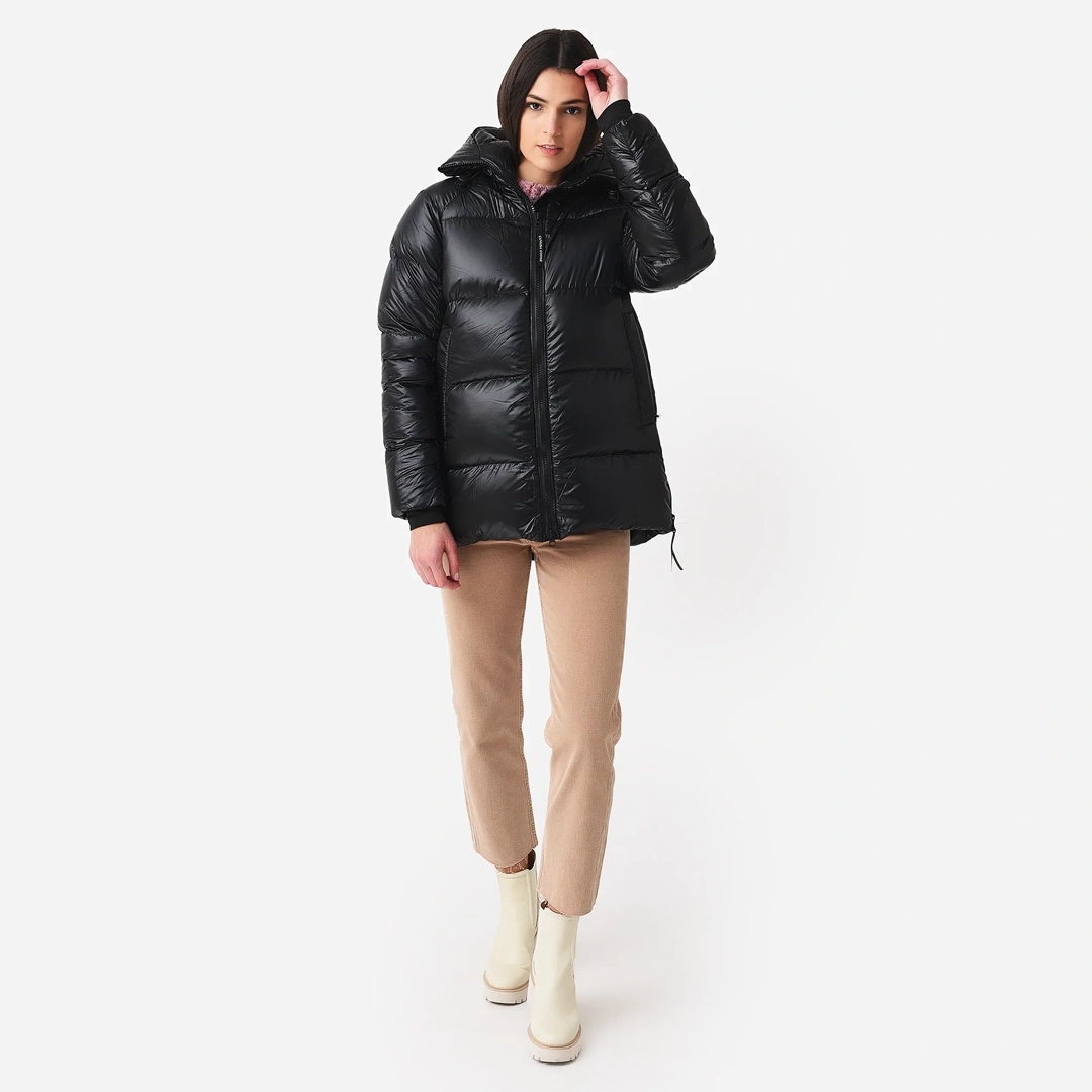Crofton Puffer Siyah Kadın Mont