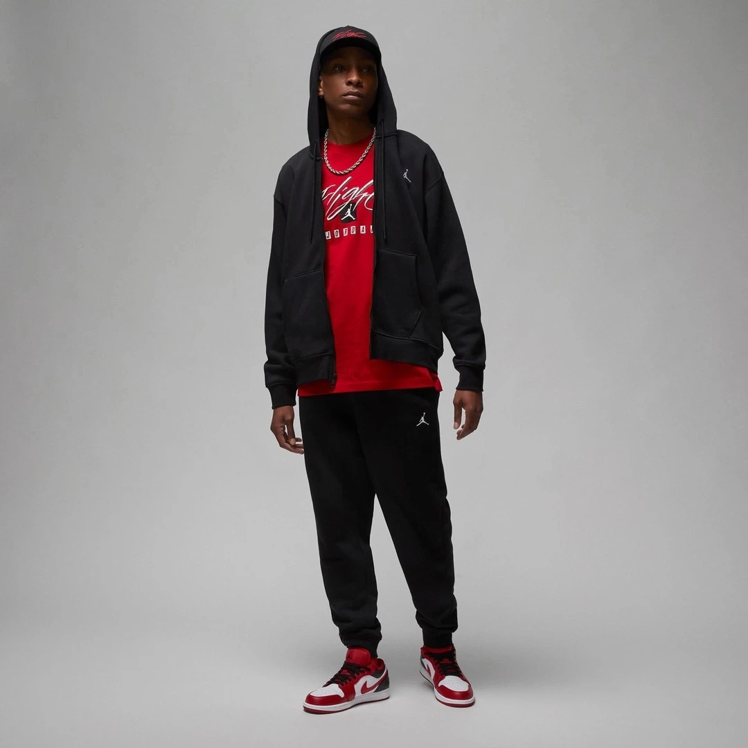 Essentials Tam Boy Fermuarlı Fleece Takım Siyah