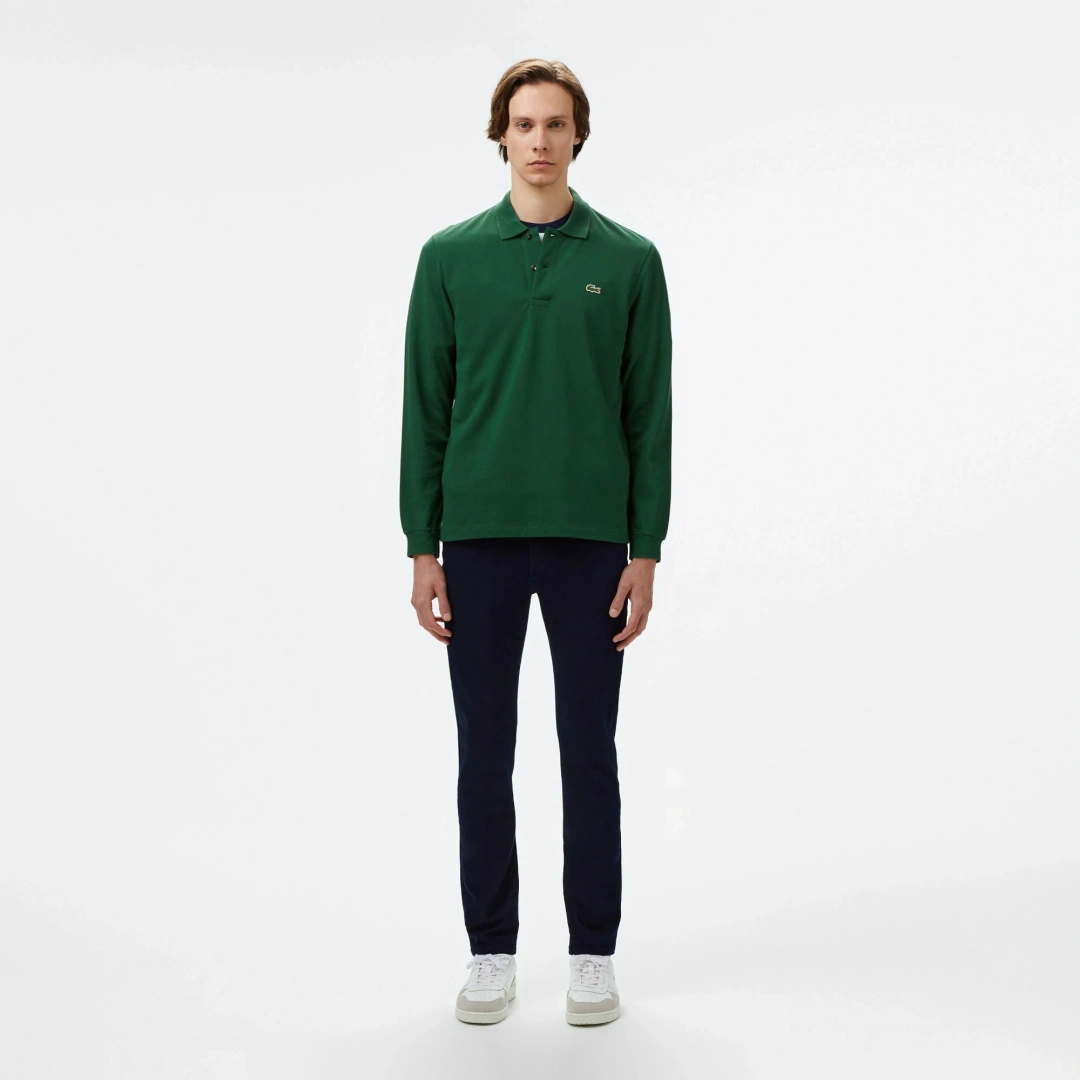 L.12.12 Classic Fit Uzun Kollu Yeşil Polo