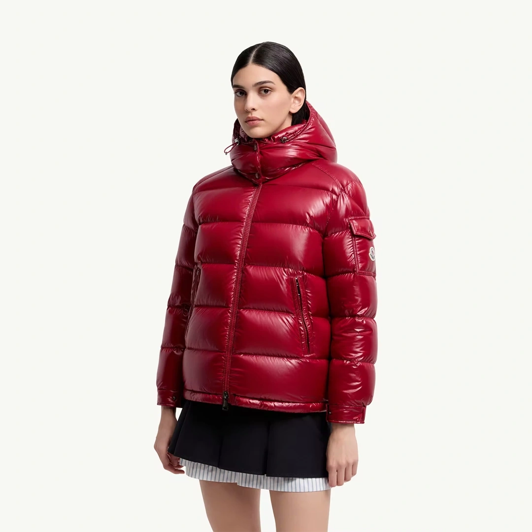 Maire Hooded Short Down Kırmızı Mont
