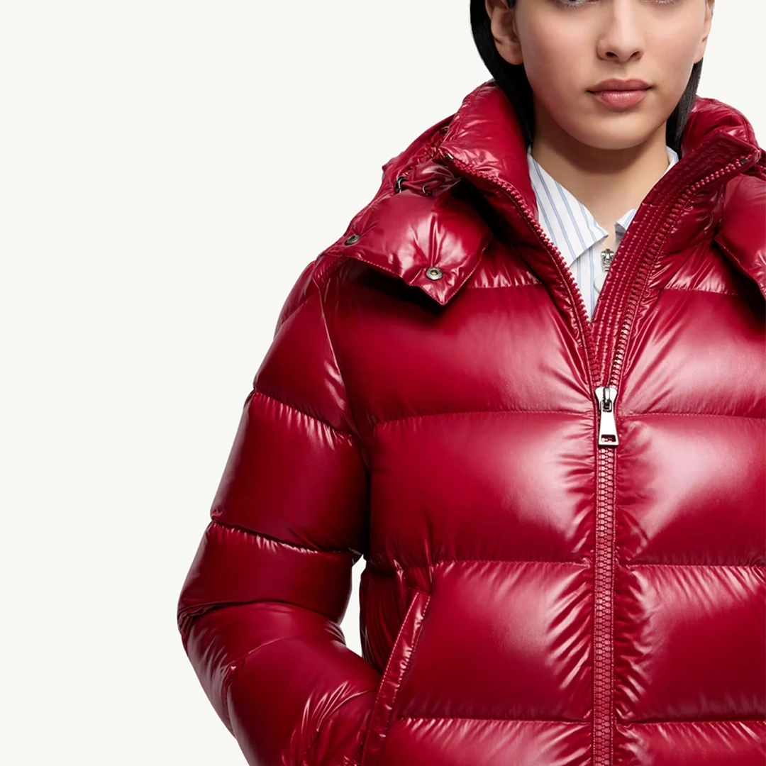 Maire Hooded Short Down Kırmızı Mont