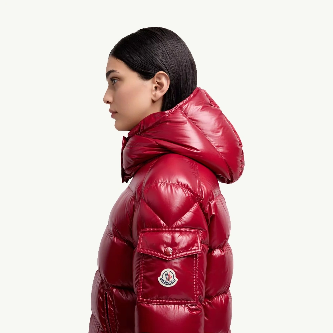 Maire Hooded Short Down Kırmızı Mont