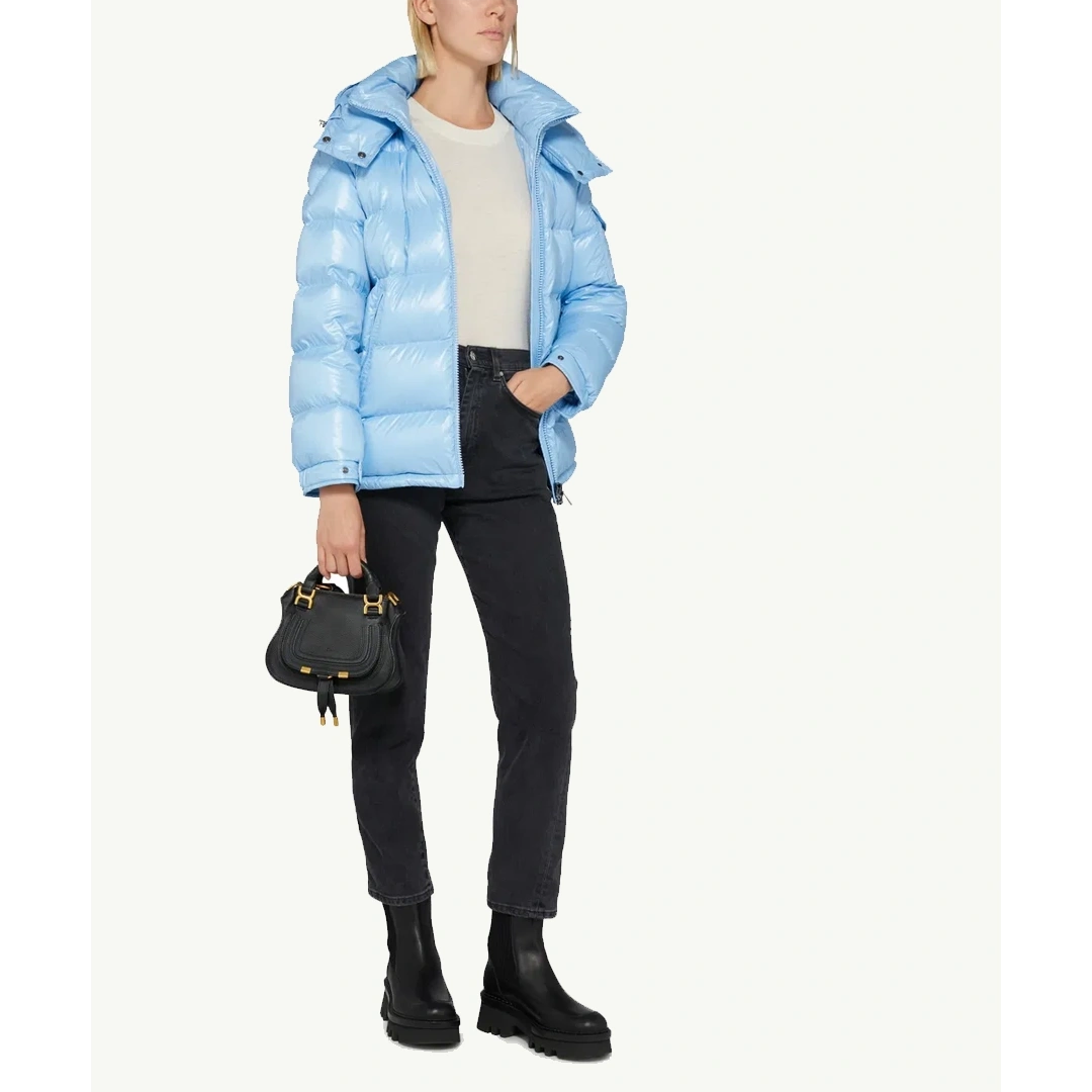 Maire Hooded Short Down Mavi Mont