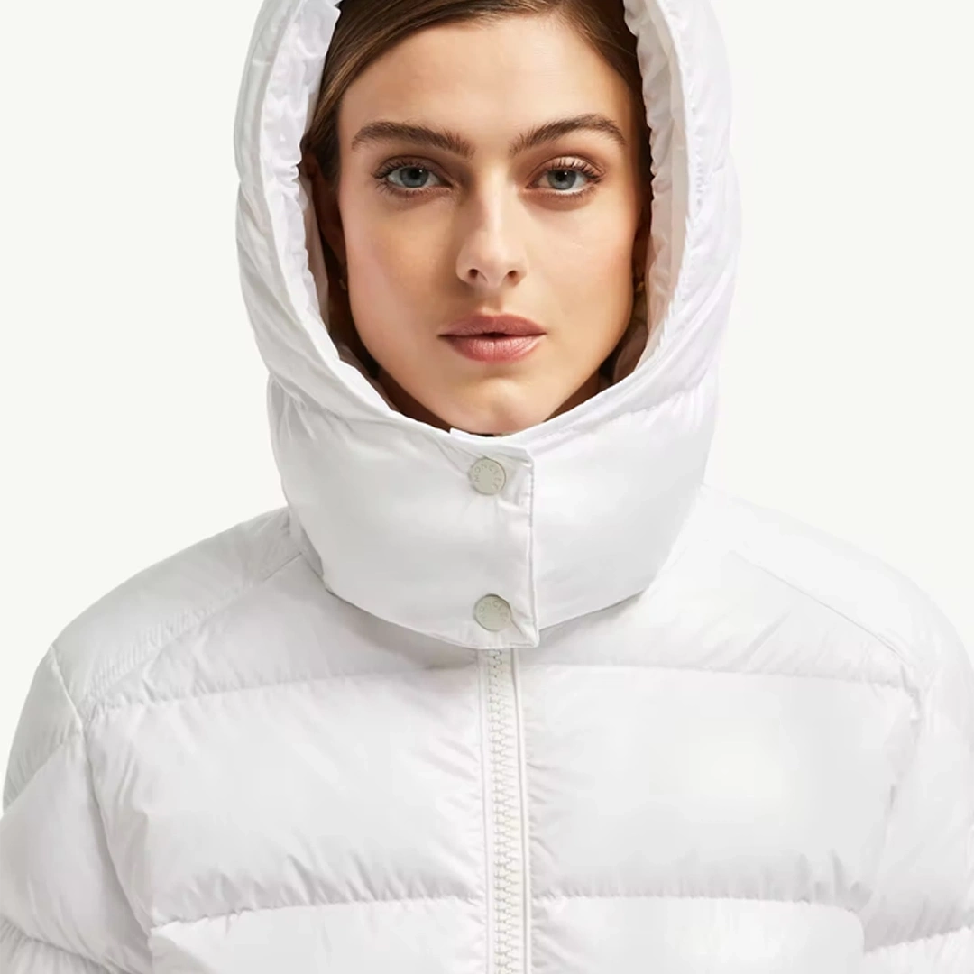 Maire Hooded Short Down Beyaz Mont