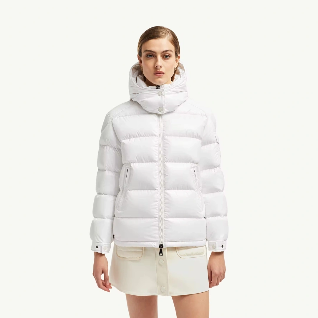 Maire Hooded Short Down Beyaz Mont