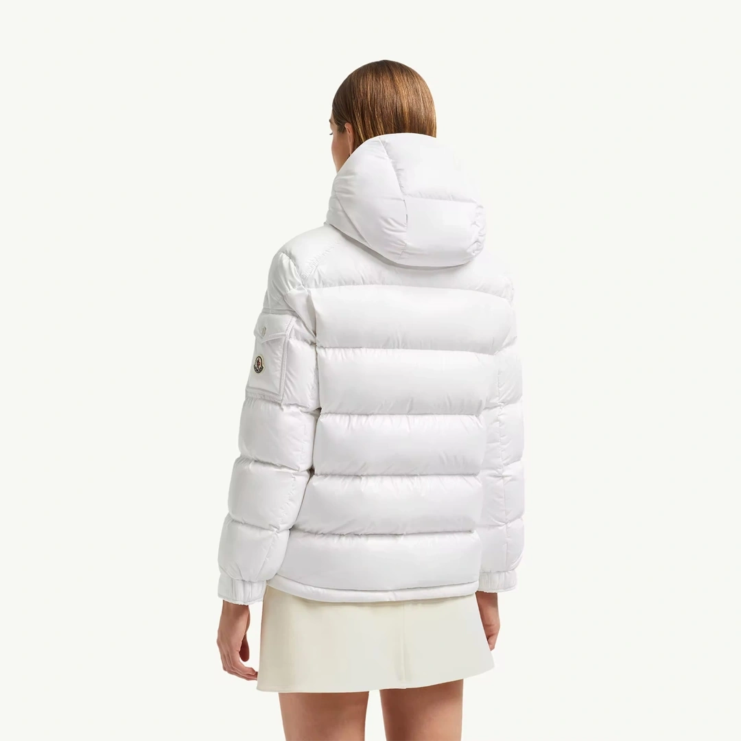 Maire Hooded Short Down Beyaz Mont