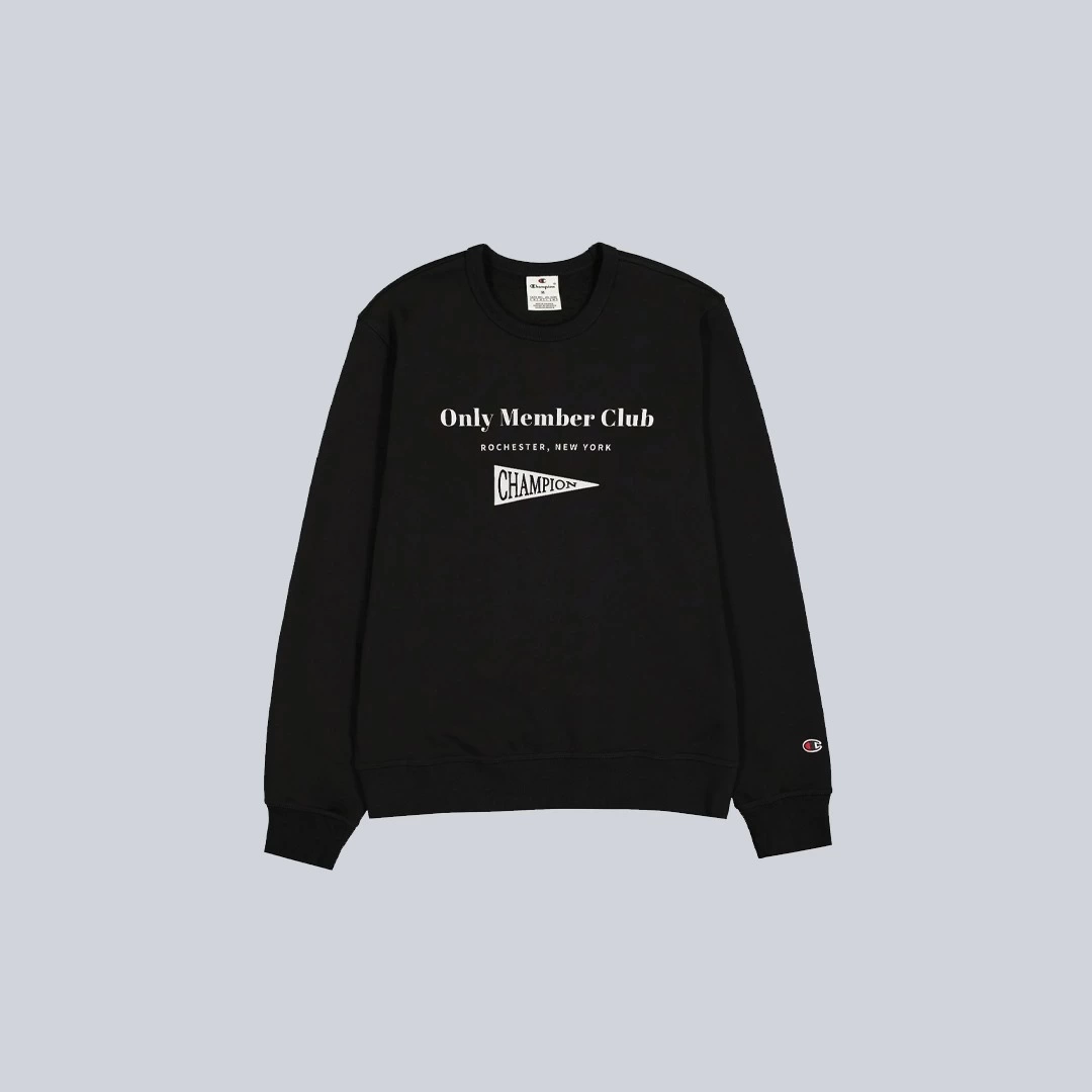 Only Members Club Sweatshirt Siyah
