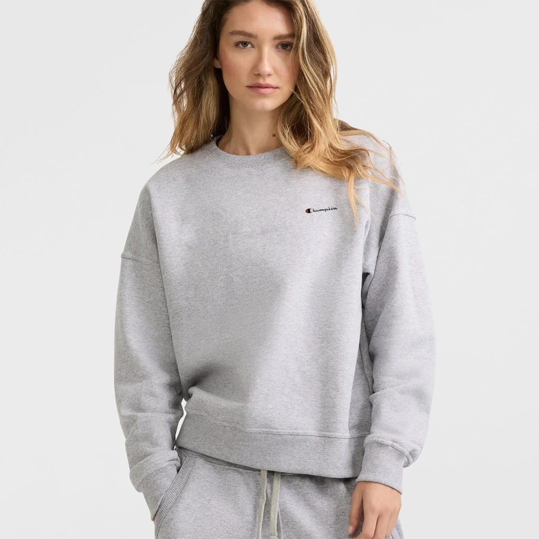 Powerblend Fleece Crew Kadın Sweatshirt Gri