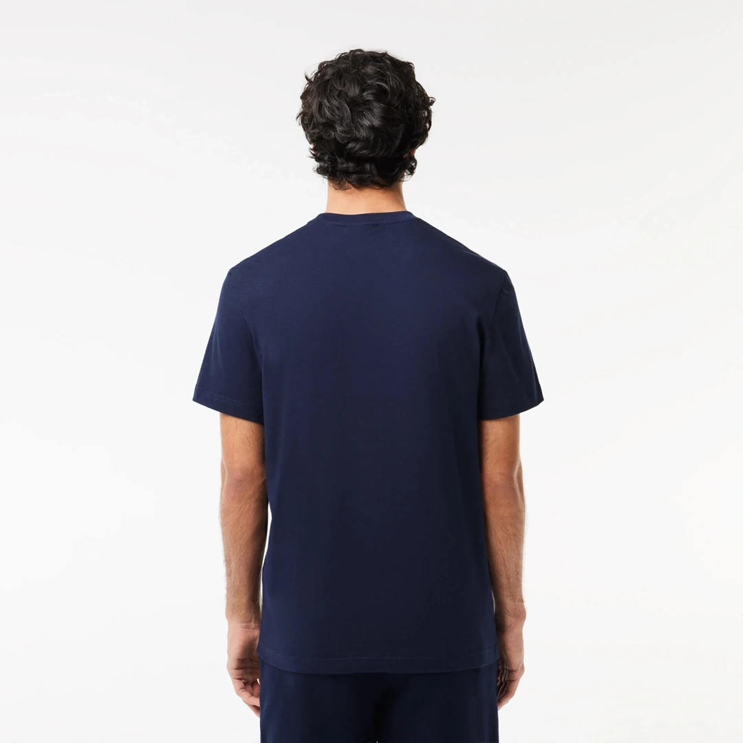 Regular Fit Bisiklet Yaka Baskılı T-Shirt Lacivert