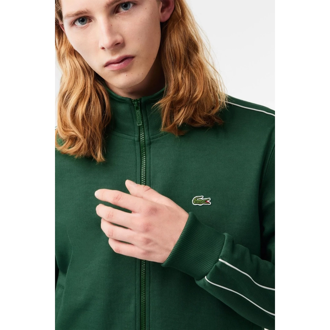 Regular Fit Fermuarlı Sweatshirt Yeşil