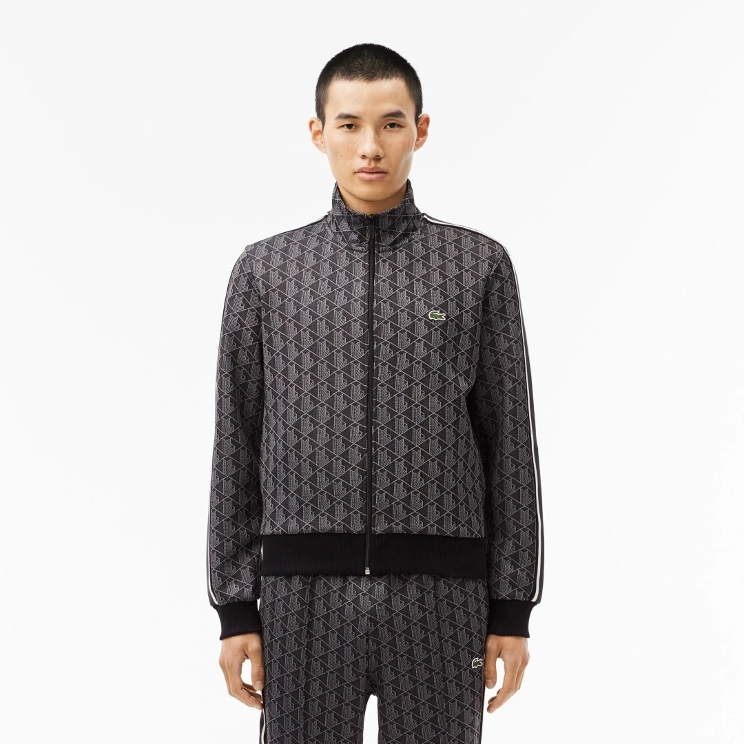 Regular Fit Monogram Sweatshirt Siyah