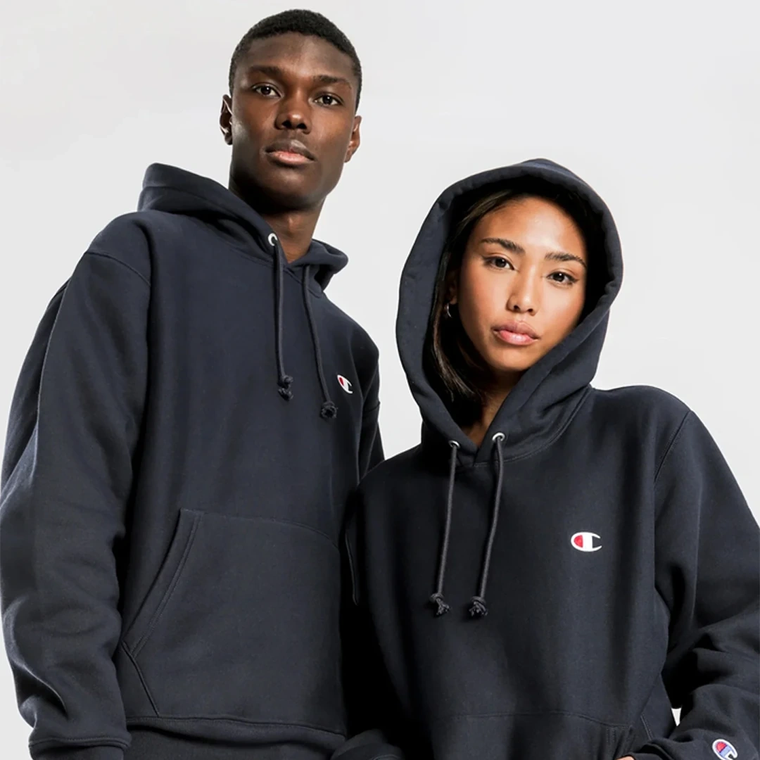Reverse Weave Hoodie C Logo Siyah