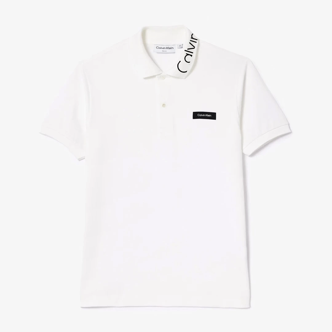 Streç Pique Slim Polo T-Shirt Beyaz