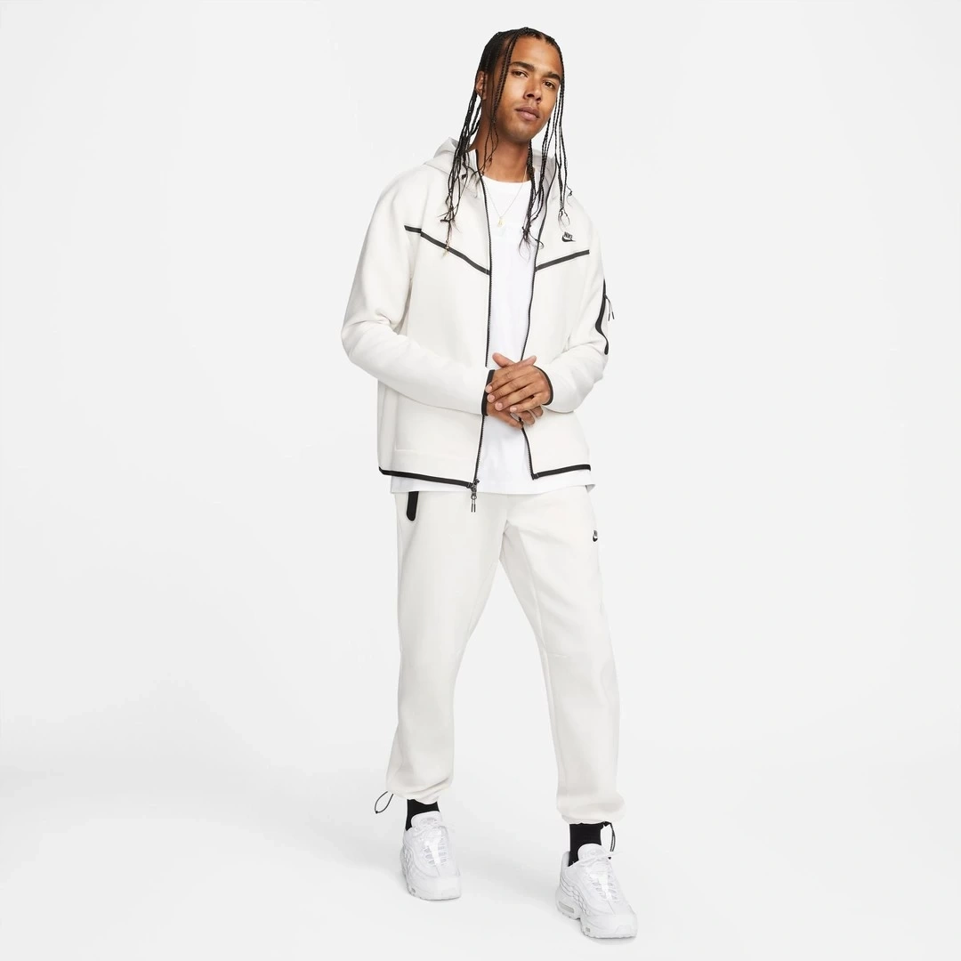 Tech Fleece Full Zip Hoodie Beyaz