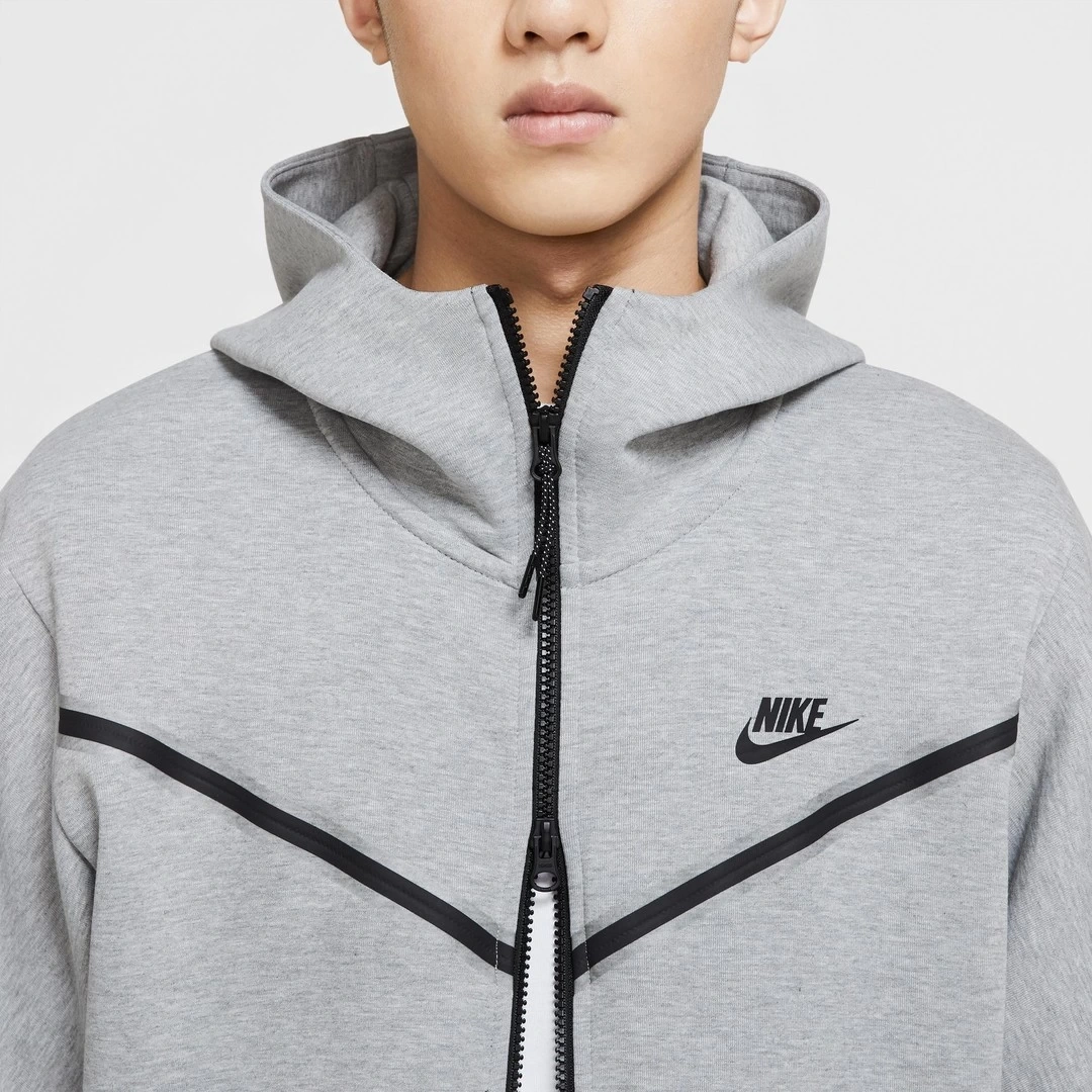 Tech Fleece Full Zip Hoodie Dark Grey Heather/Black