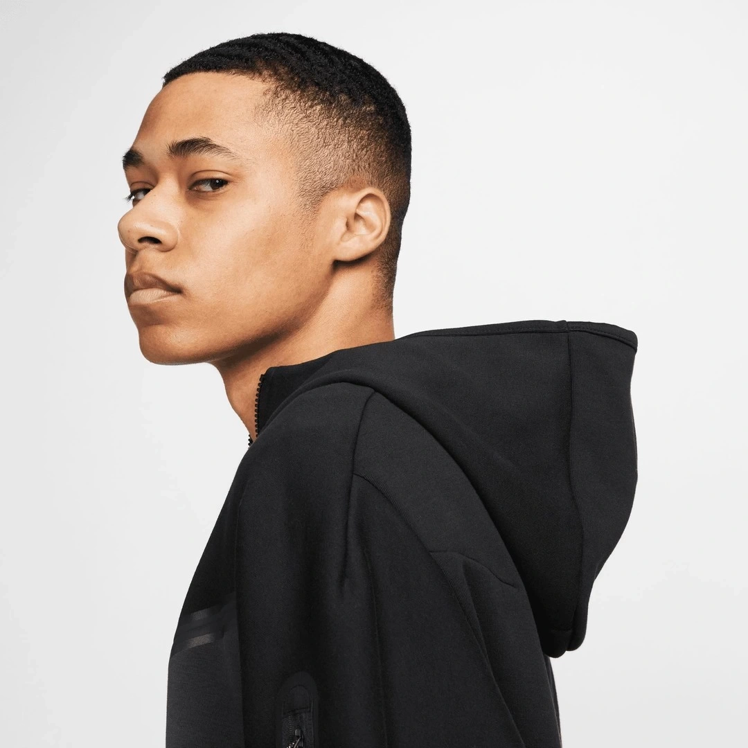 Tech Fleece Full Zip Hoodie Dark Smoke Grey/Black/Metallic Gold