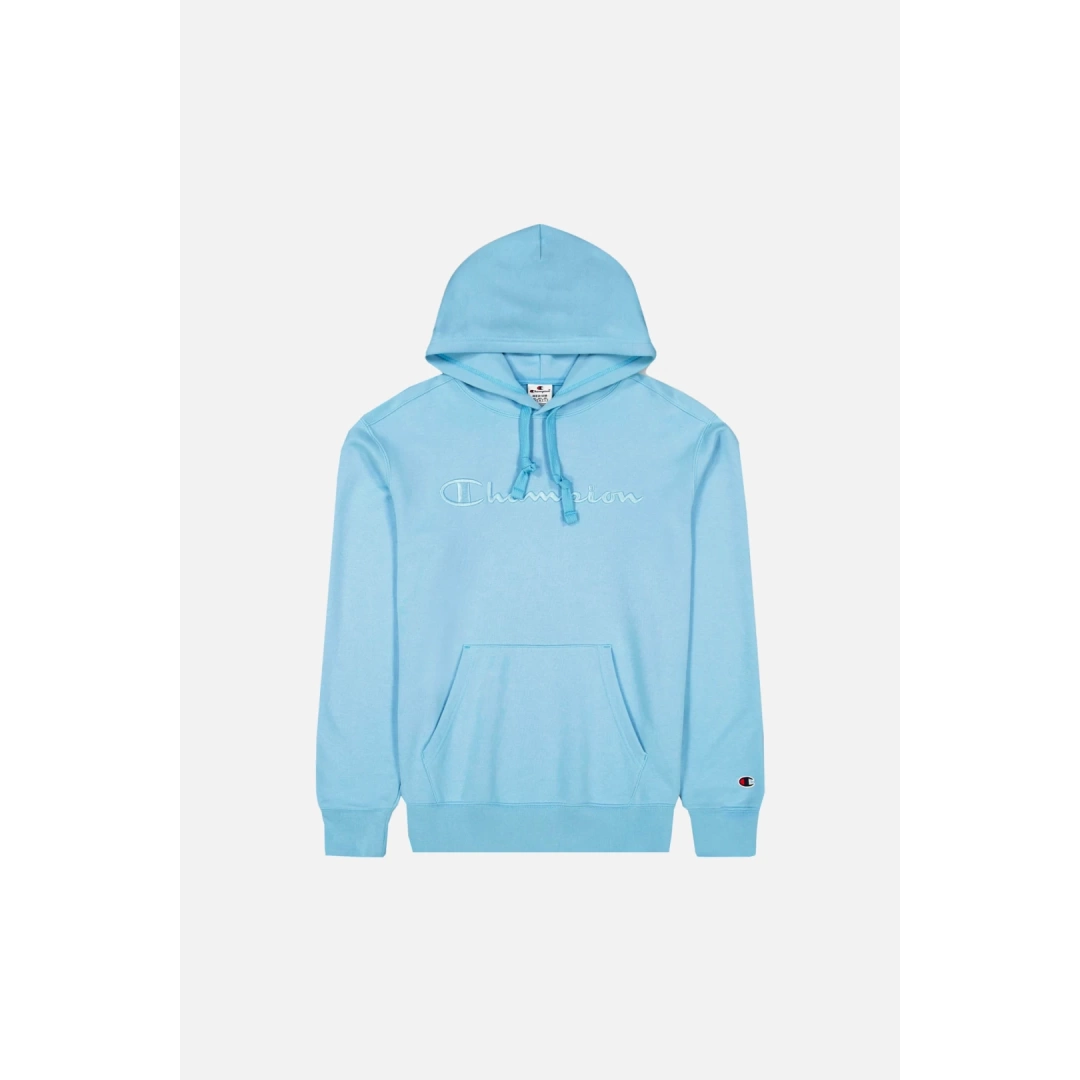 Tonal Embroidery Heavy Cotton Hoodie Mavi