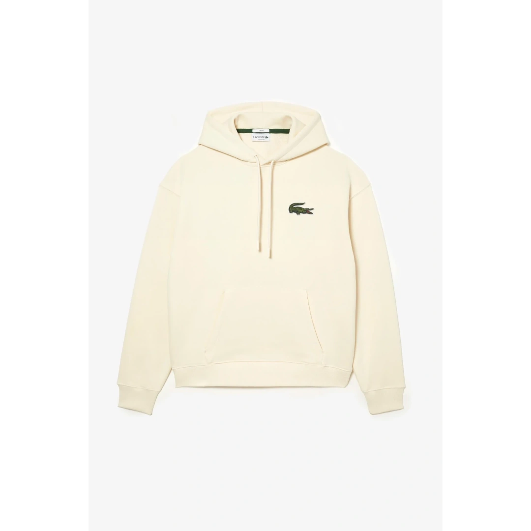 Unisex Loose Fit Kapüşonlu Organik Pamuk Bej