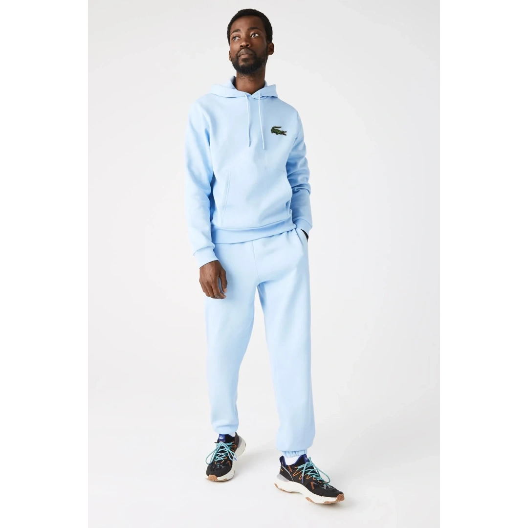 Unisex Loose Fit Kapüşonlu Organik Pamuk Mavi