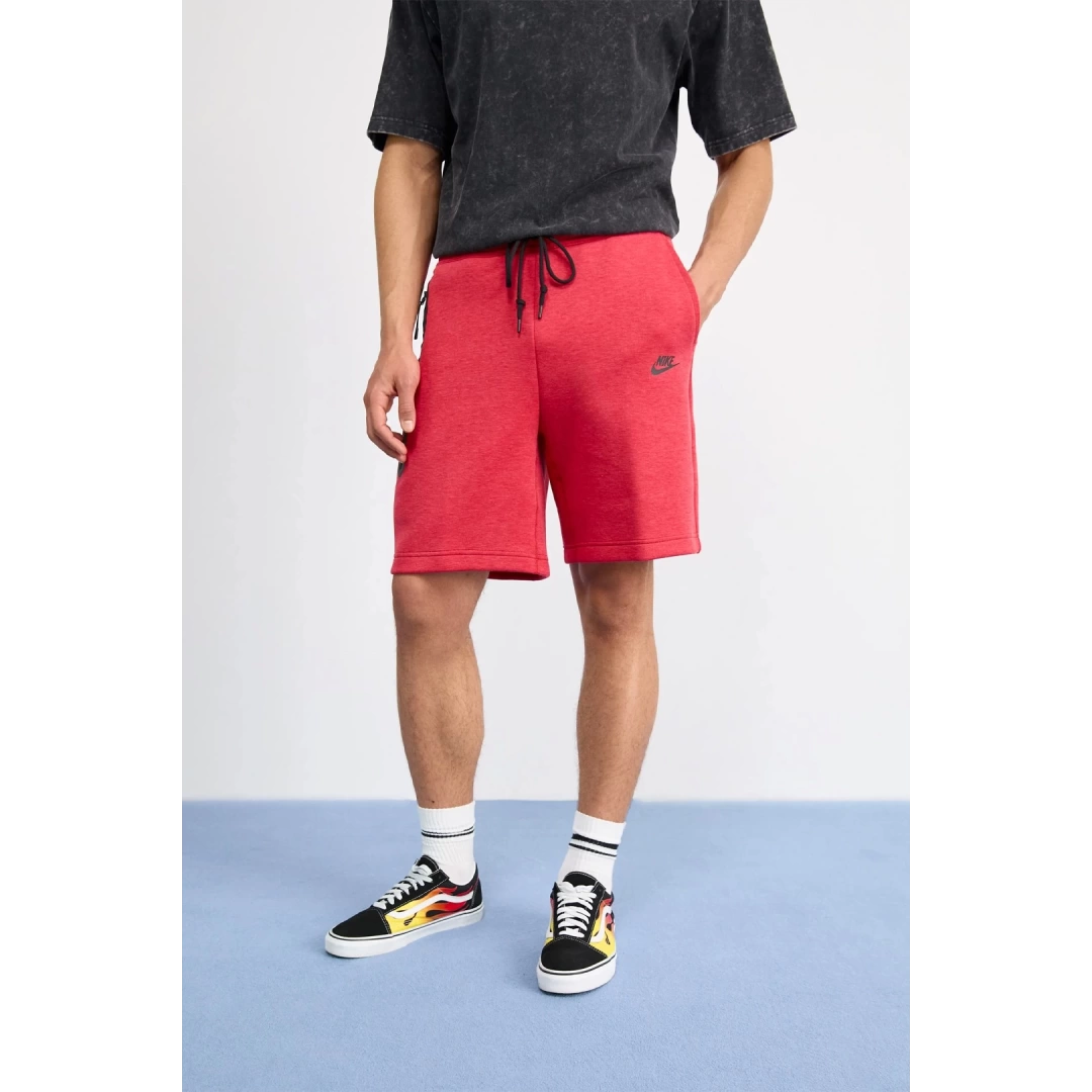 Yeni Tech Fleece Şort Kırmızı