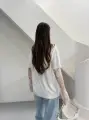 Beyaz Güpür Kollu Bluz