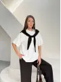 Siyah Bağlama Detaylı Alt Üst Takım
