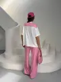 Pembe Bağlama Detaylı Alt Üst Takım