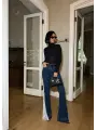 Tasarım Tül Detaylı Jean