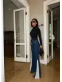 Tasarım Tül Detaylı Jean