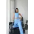 Bebek Mavisi Halter Fitilli İkili Takım