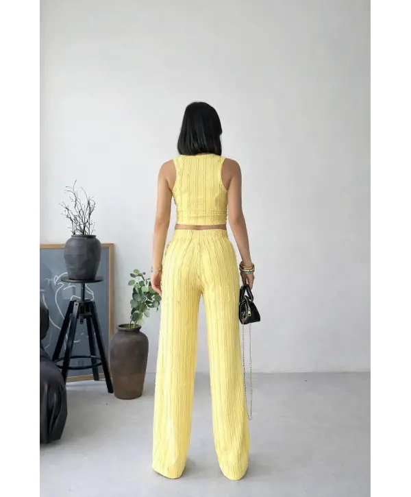 Sarı Halter Fitilli İkili Takım
