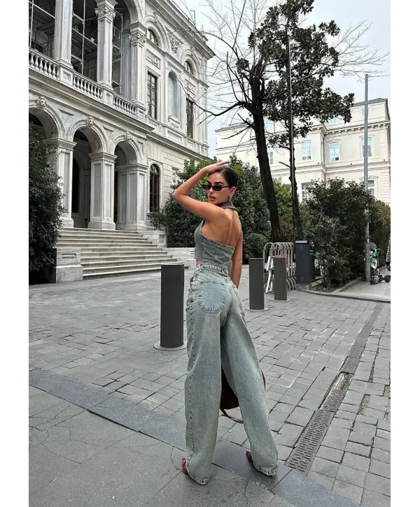 Eskitme Baggy Jean Pantalon
