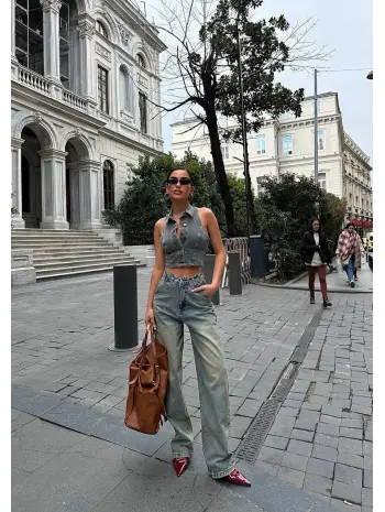 Eskitme Baggy Jean Pantalon