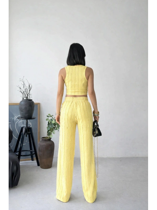 Sarı Halter Fitilli İkili Takım