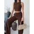 Kahverengi Halter Fitilli İkili Takımı