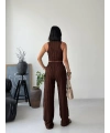 Kahverengi Halter Fitilli İkili Takımı