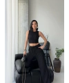 Siyah Halter Fitilli İkili Takım
