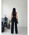 Siyah Halter Fitilli İkili Takım