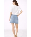 Beyaz Oversize Kurdale Nakışlı Pamuklu Şık Tişört