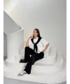Siyah Bağlama Detaylı Alt Üst Takım