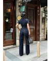 Frame Crop & Palazzo Pantolon Denim 2’li Takım