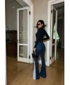 Tasarım Tül Detaylı Jean