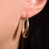 Arete Farklı Kesim Altın Halka Küpe