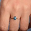 Forme 2 Blue Safir Altın Yüzük