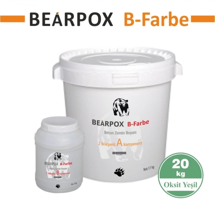 BearPOX B Farbe epoksi zemin boyası 20 kg Set Yeşif